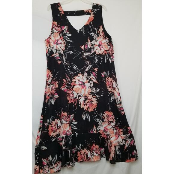 Apt 9 Women's Multicolor Floral Sun Dress,7 1/2 inch Ruffle @ Bottom Size XL - Picture 1 of 5